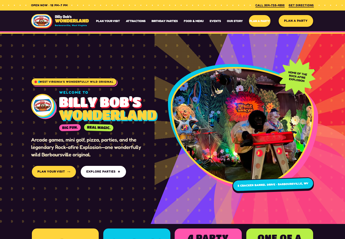 Billy Bob's Wonderland independent website concept